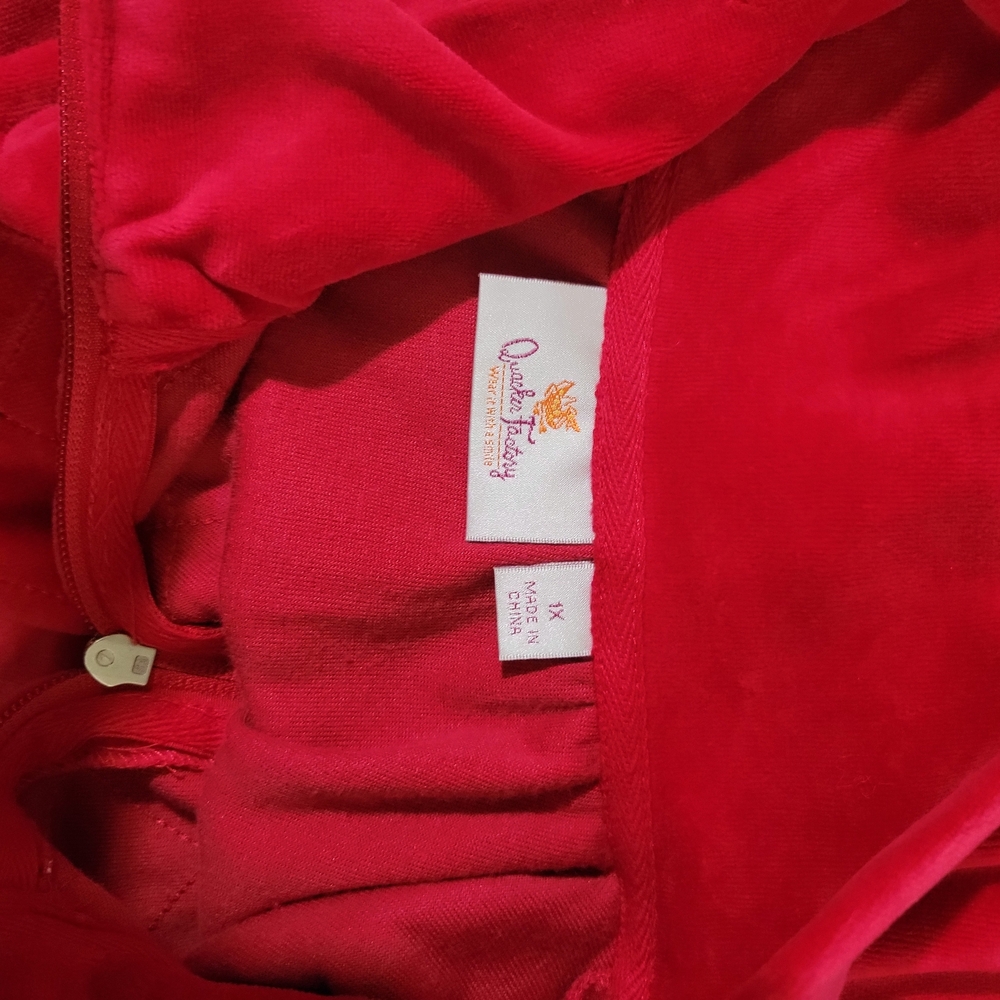 Quacker Factory Red Quilted Vest - Picture 2 of 3